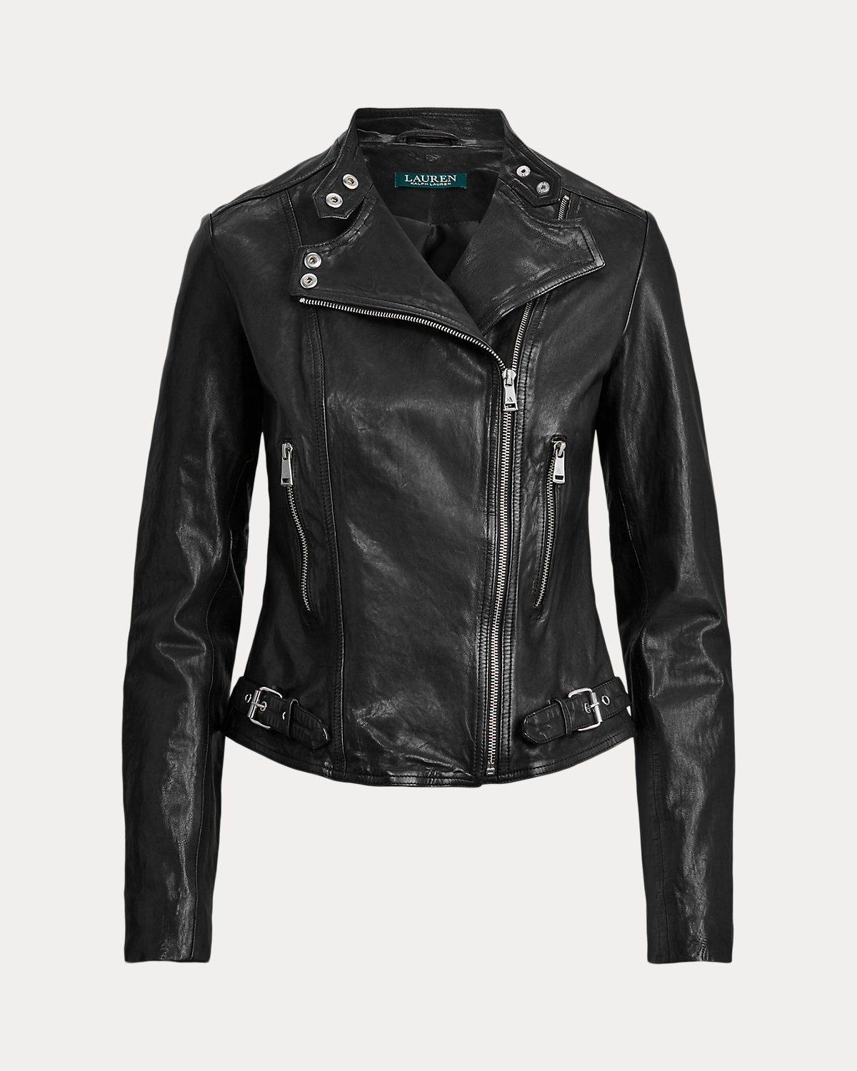 Burnished Leather Moto Jacket