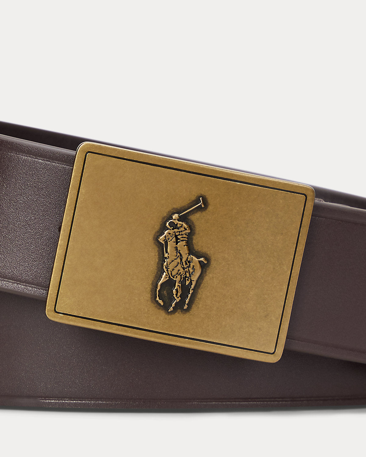 Pony Plaque Leather Belt