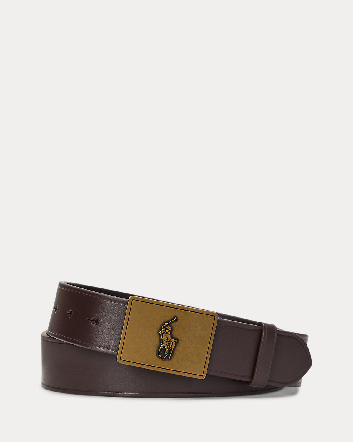 Pony Plaque Leather Belt
