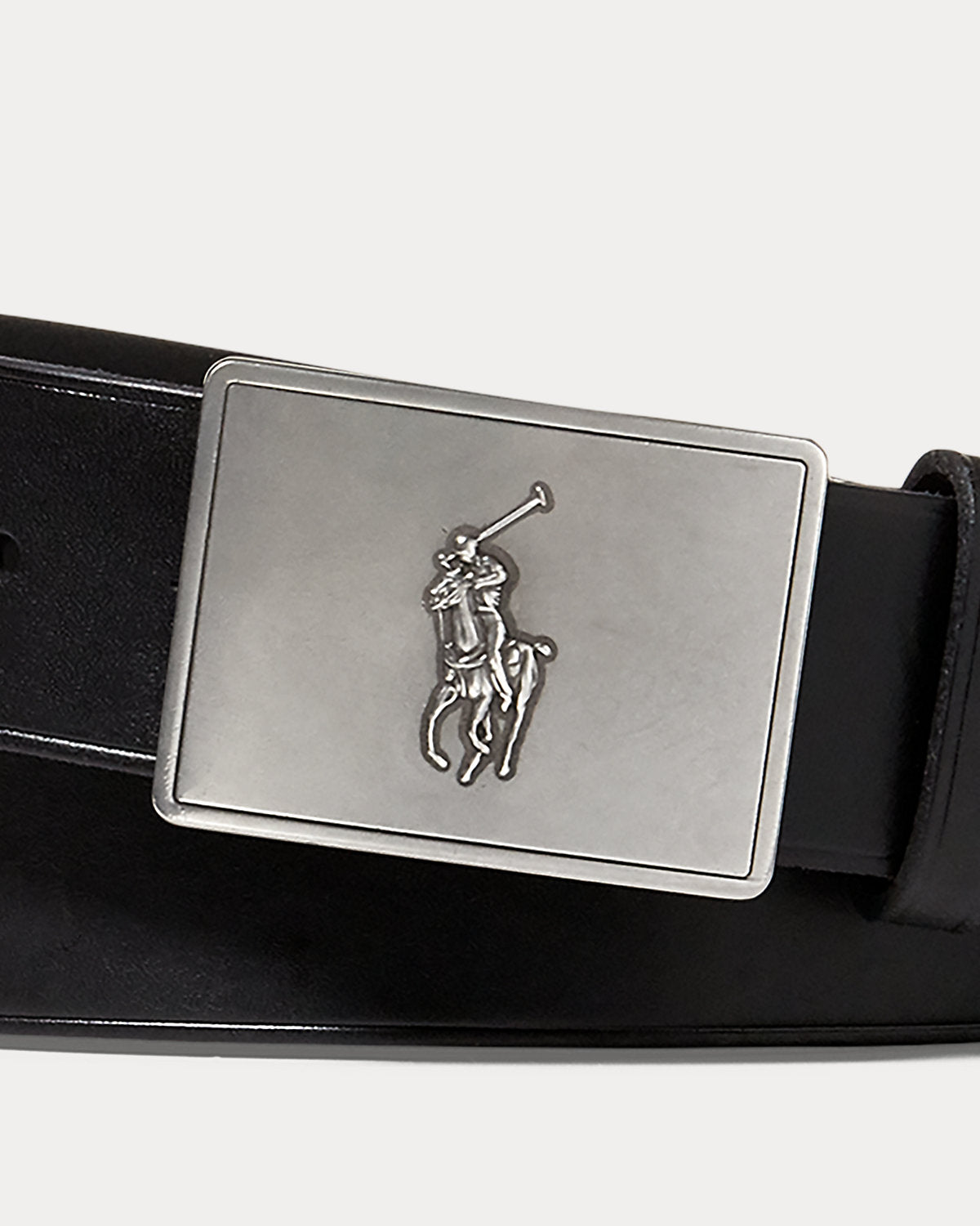 Pony Plaque Leather Belt