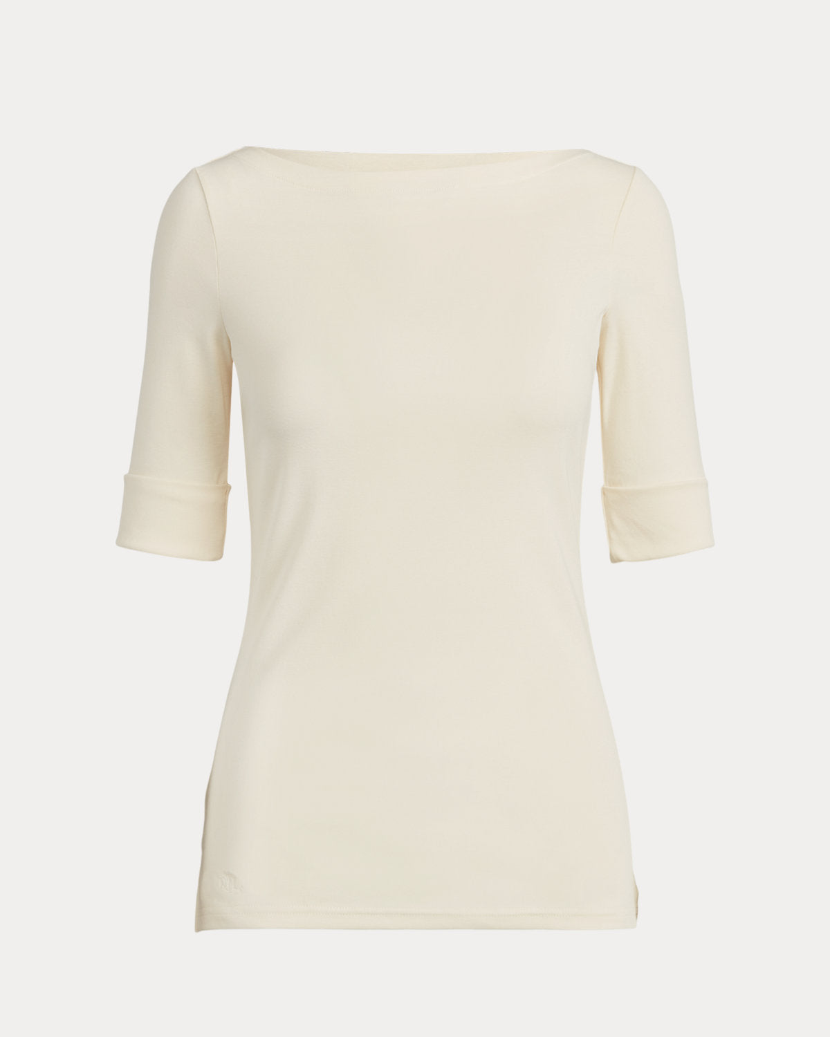 Stretch Cotton Boatneck Tee
