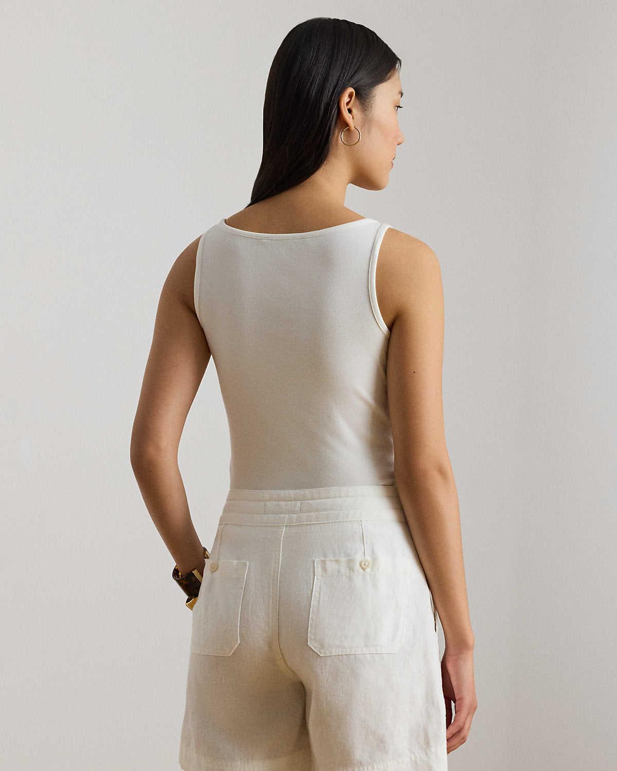 Stretch Cotton Tank Top