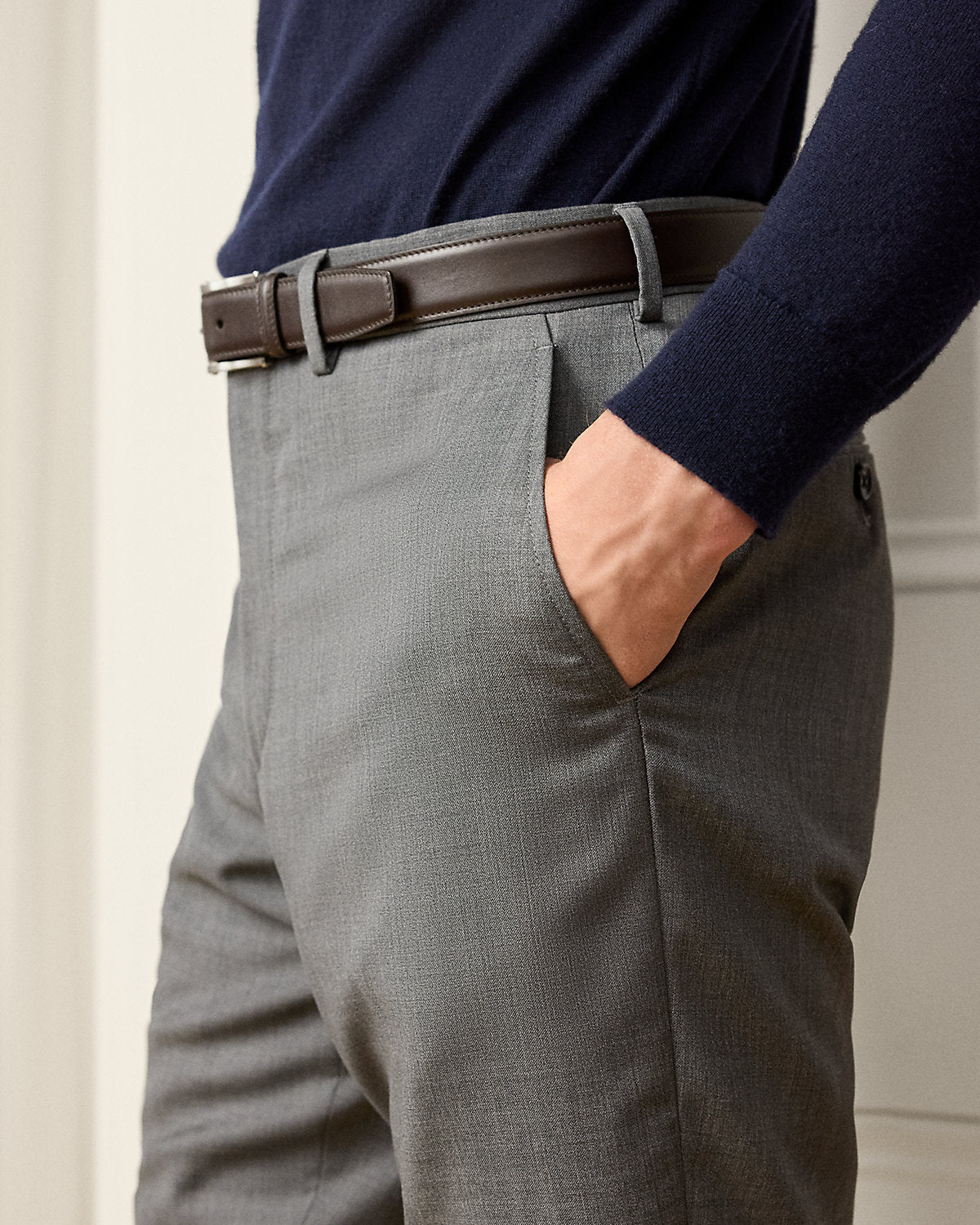 Gregory Hand-Tailored Wool Serge Trouser