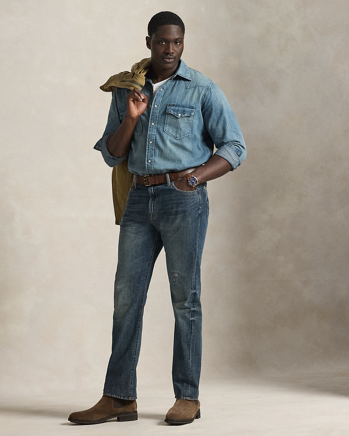 Indigo Twill Western Shirt