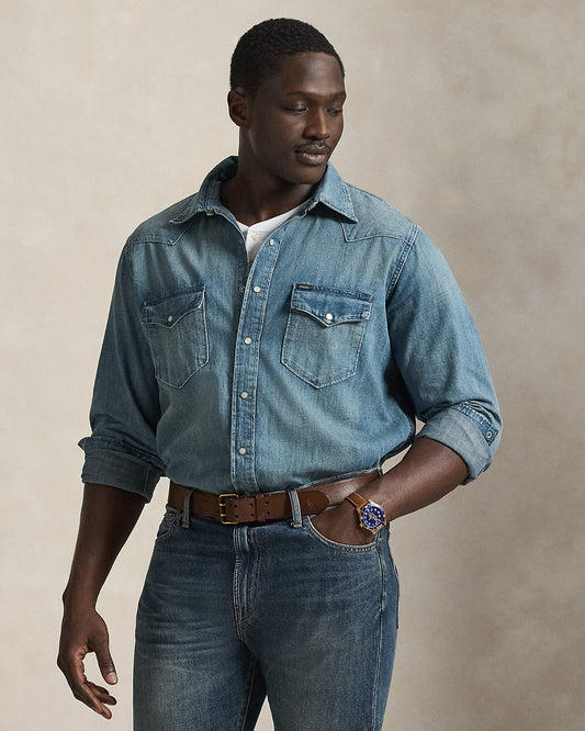 Indigo Twill Western Shirt