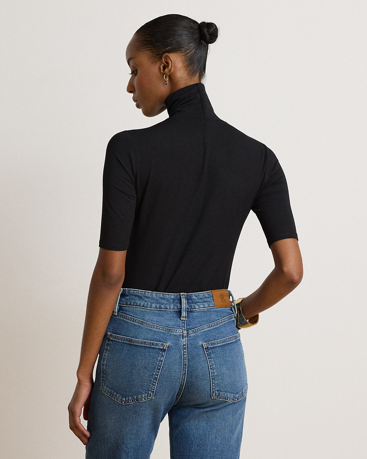 Stretch Jersey Turtleneck
