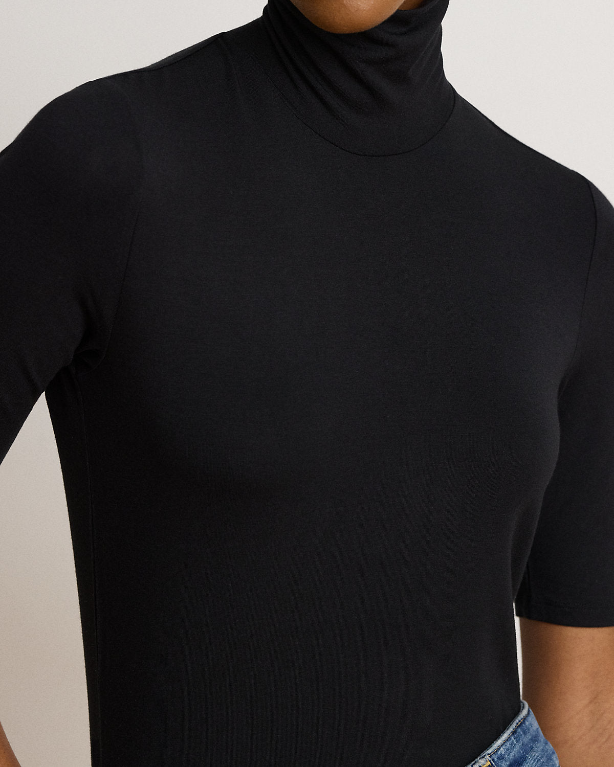 Stretch Jersey Turtleneck
