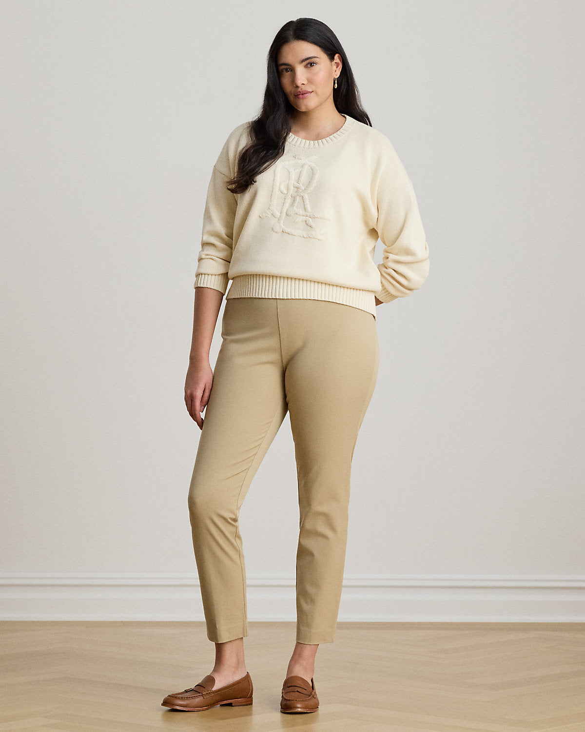 Stretch-Cotton Blend Twill Skinny Pant