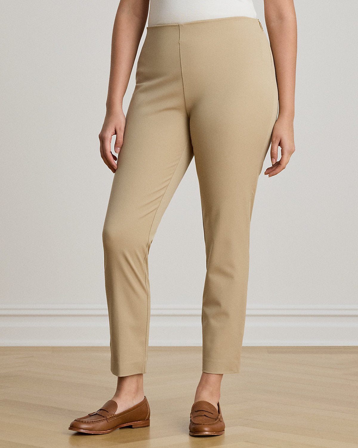 Stretch-Cotton Blend Twill Skinny Pant