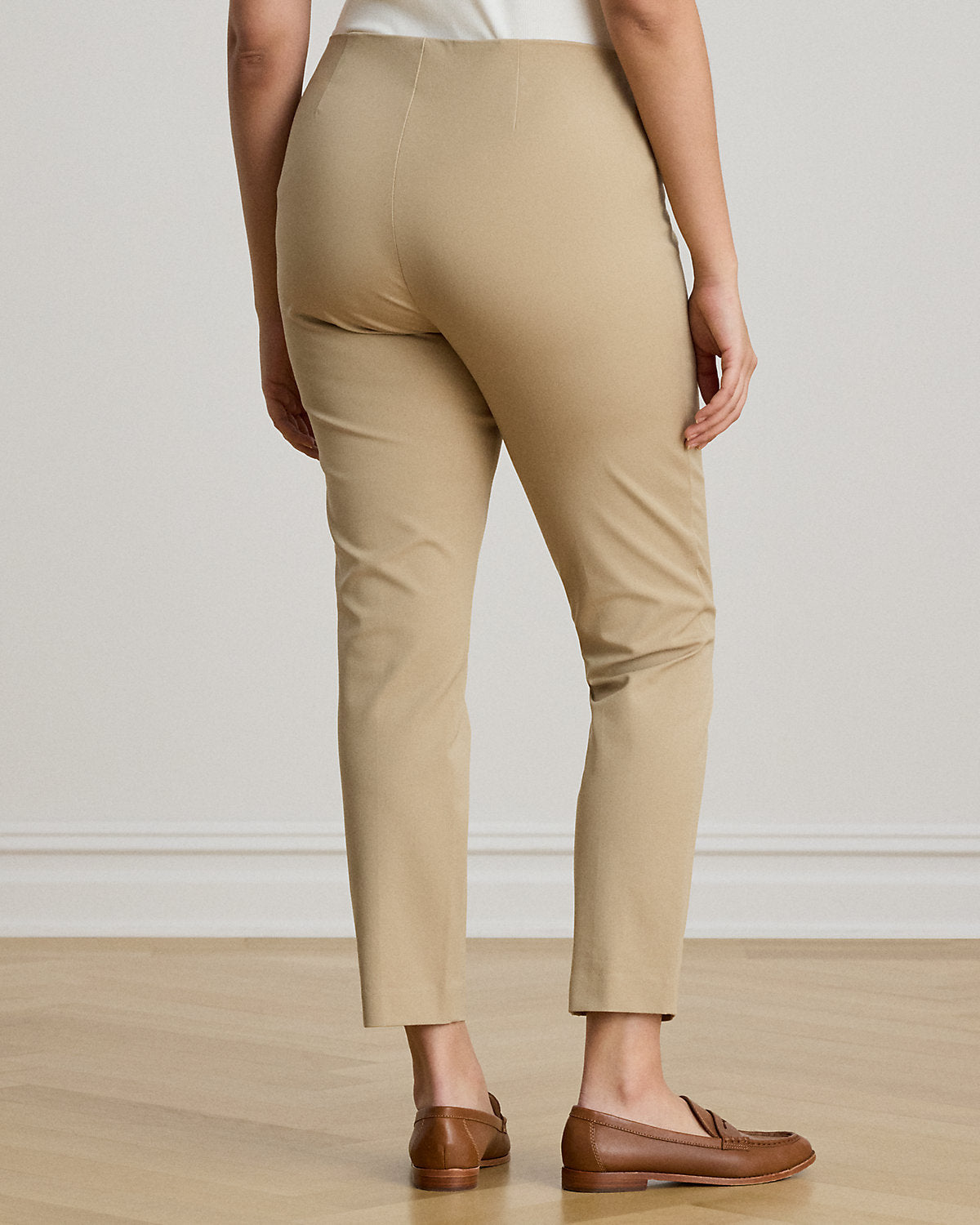 Stretch-Cotton Blend Twill Skinny Pant