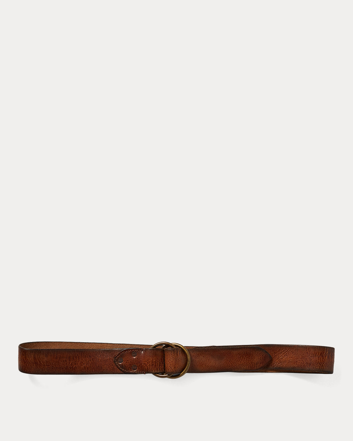 Distressed Leather Double¨CO-Ring Belt