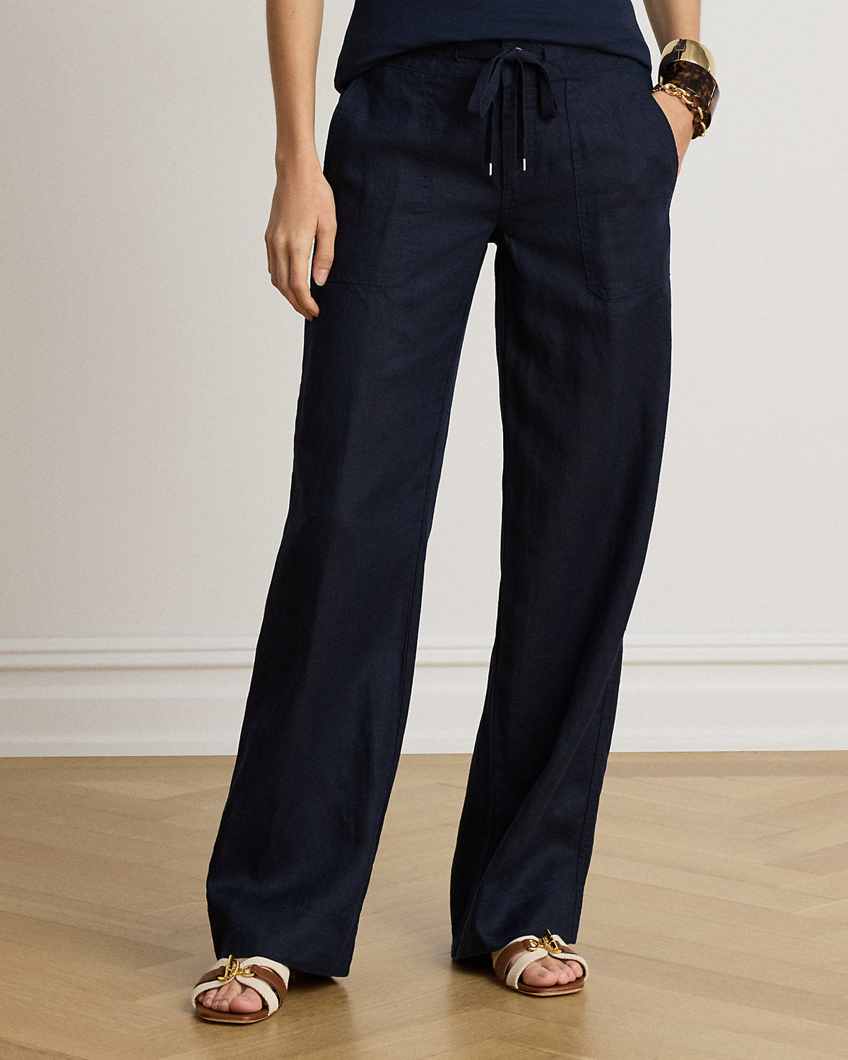 Linen Wide-Leg Pant