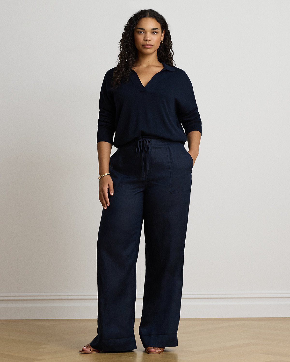 Linen Wide-Leg Pant