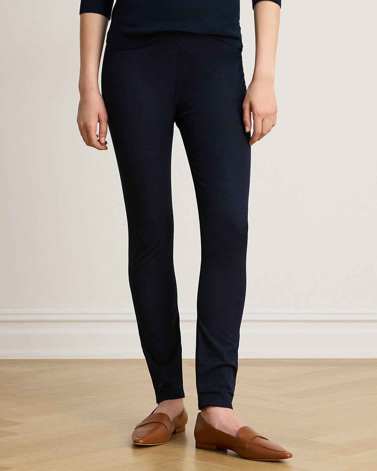 Stretch-Cotton Blend Twill Skinny Pant