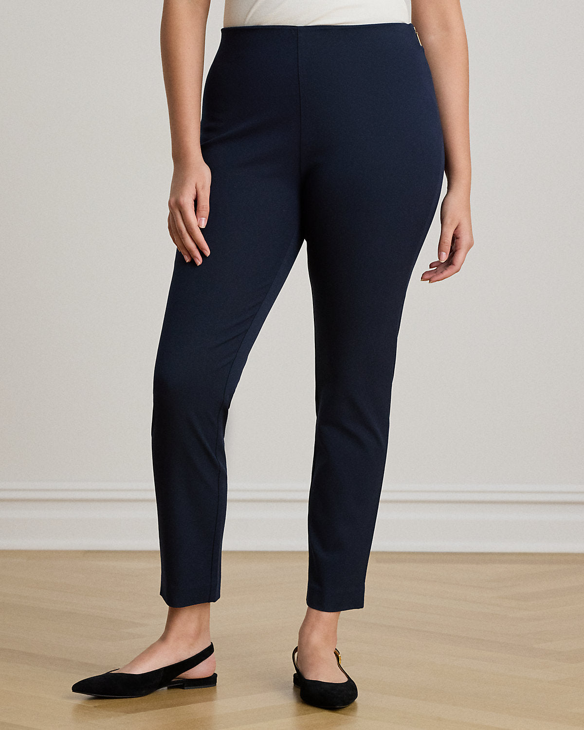 Stretch-Cotton Blend Twill Skinny Pant