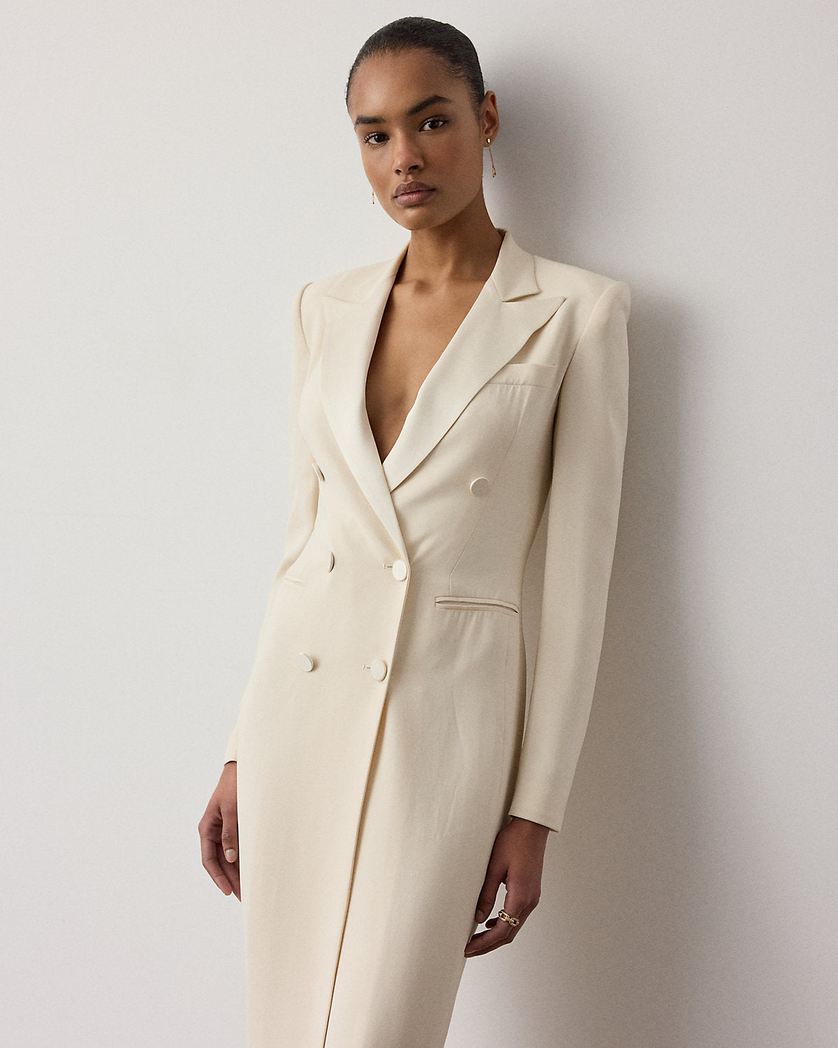 Kristian Silk Tuxedo Dress