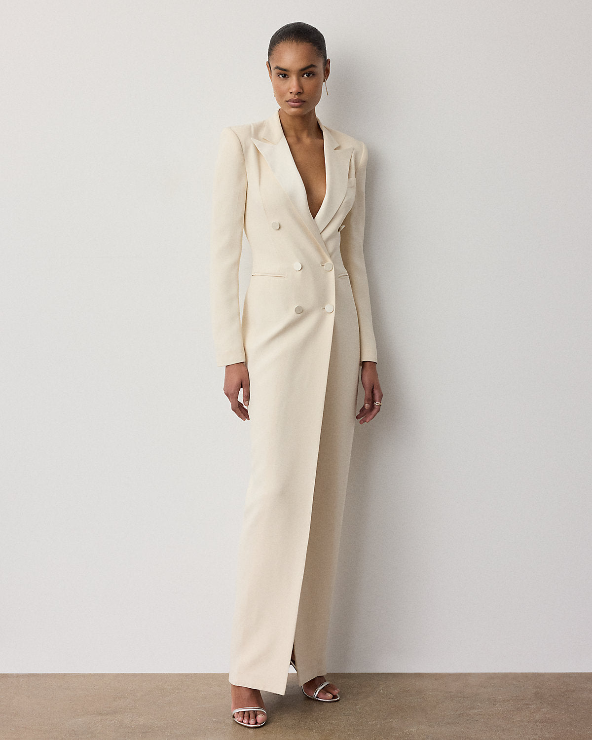 Kristian Silk Tuxedo Dress