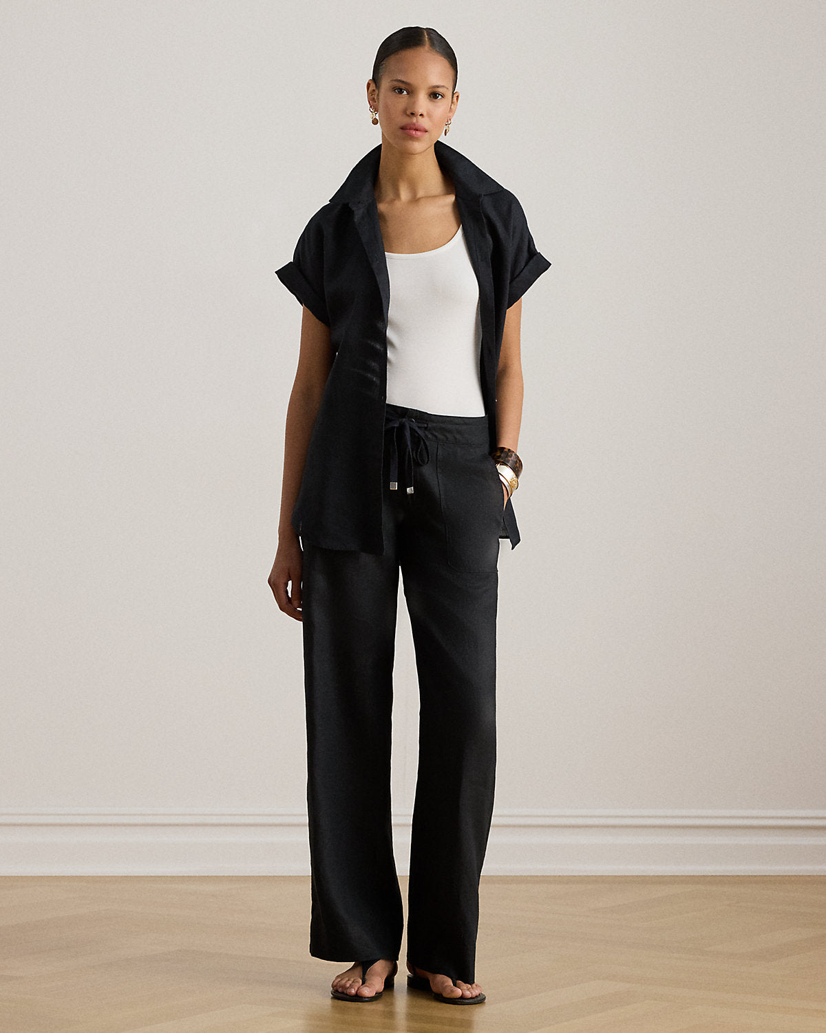 Linen Wide-Leg Pant