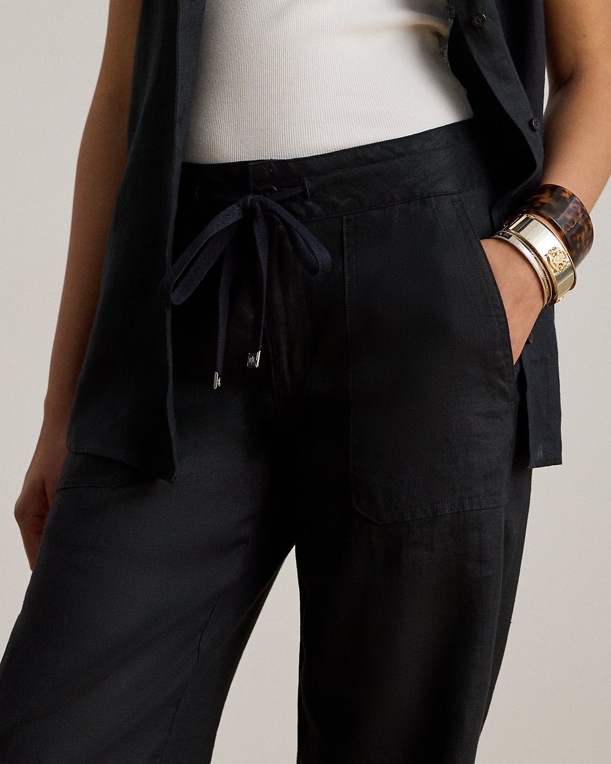 Linen Wide-Leg Pant