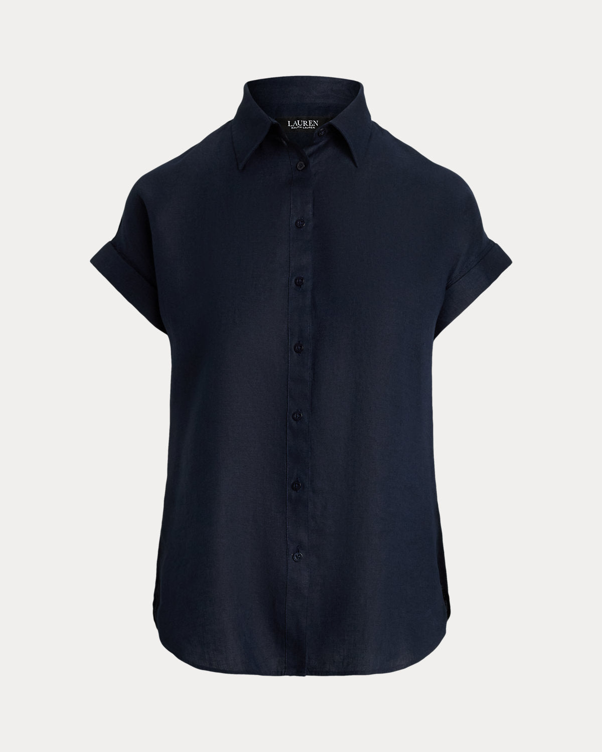 Relaxed Fit Linen Short-Sleeve Shirt