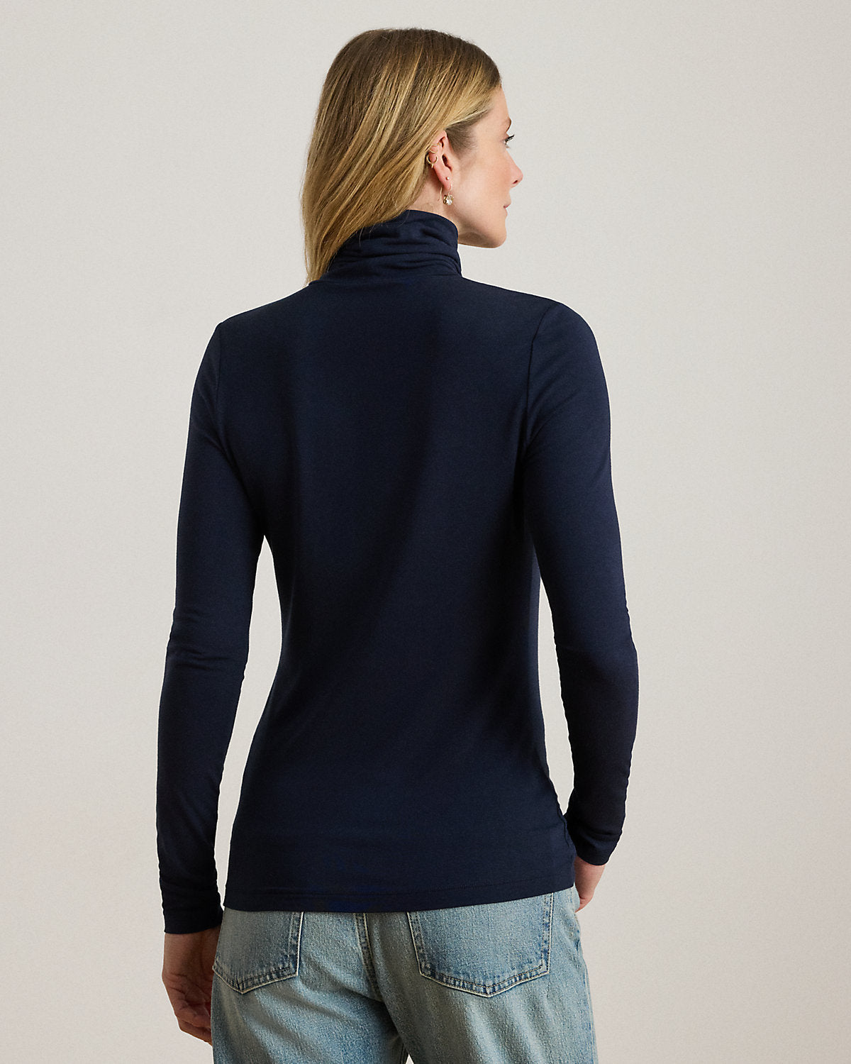 Stretch Jersey Turtleneck