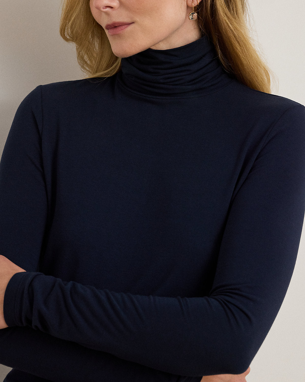 Stretch Jersey Turtleneck
