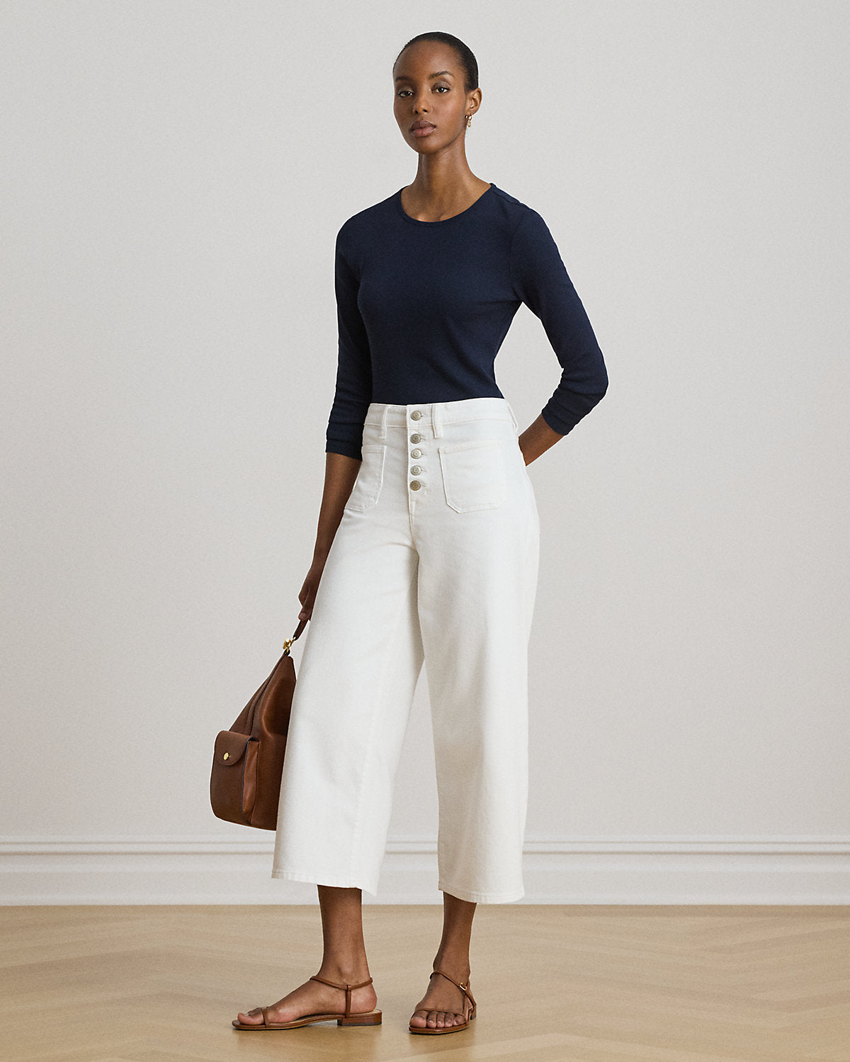 Stretch Cotton Long-Sleeve Tee
