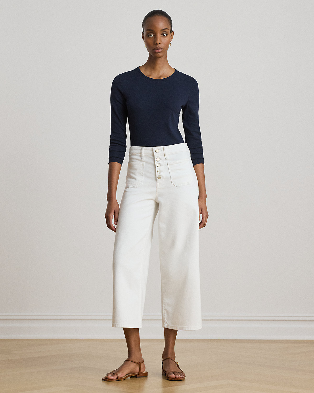 Stretch Cotton Long-Sleeve Tee