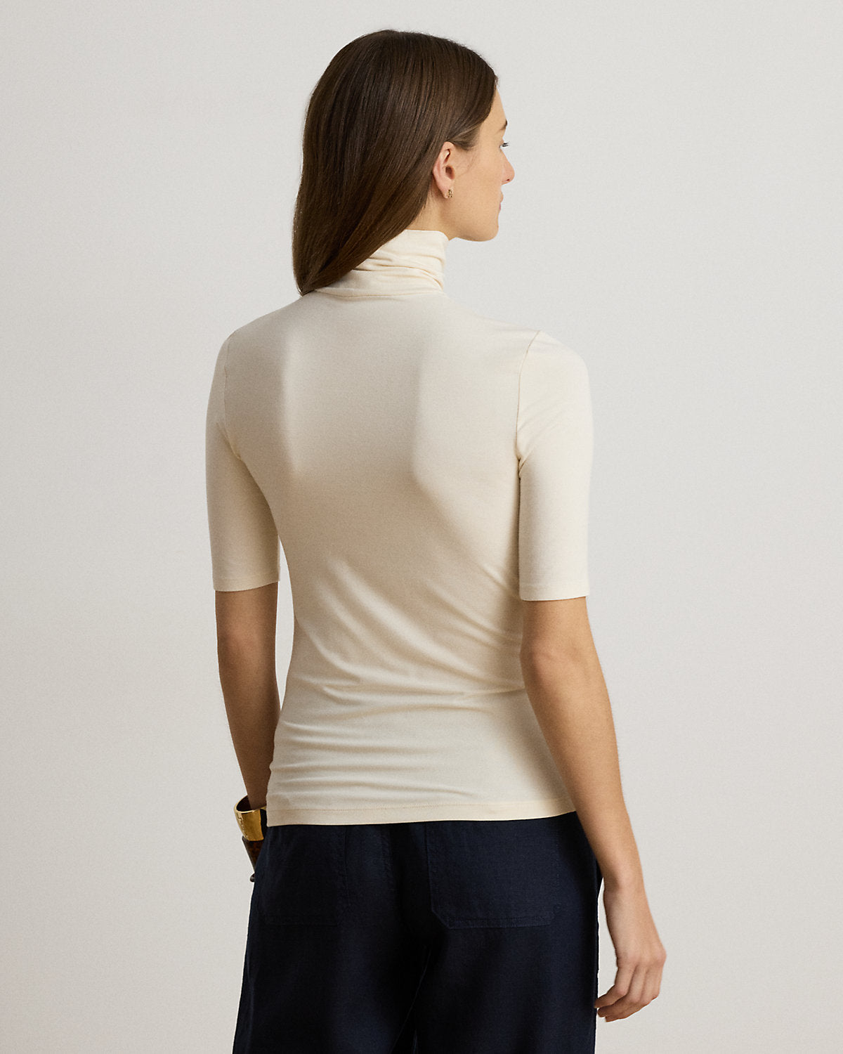 Stretch Jersey Turtleneck