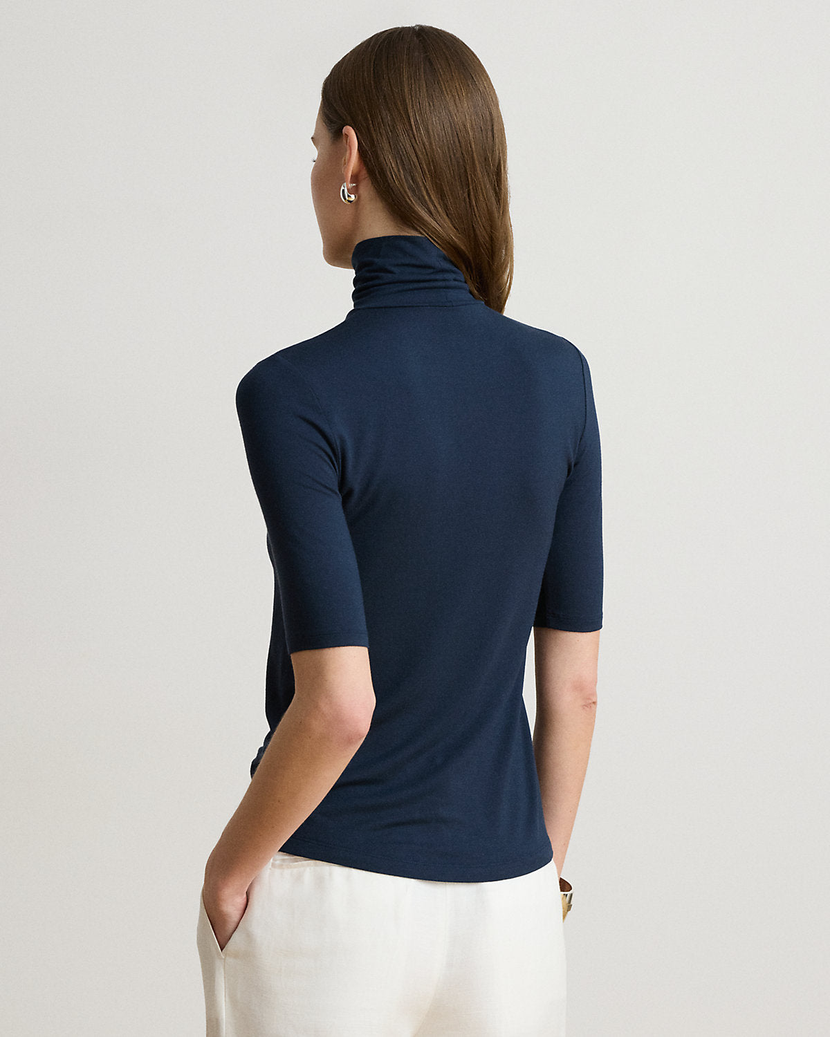 Stretch Jersey Turtleneck