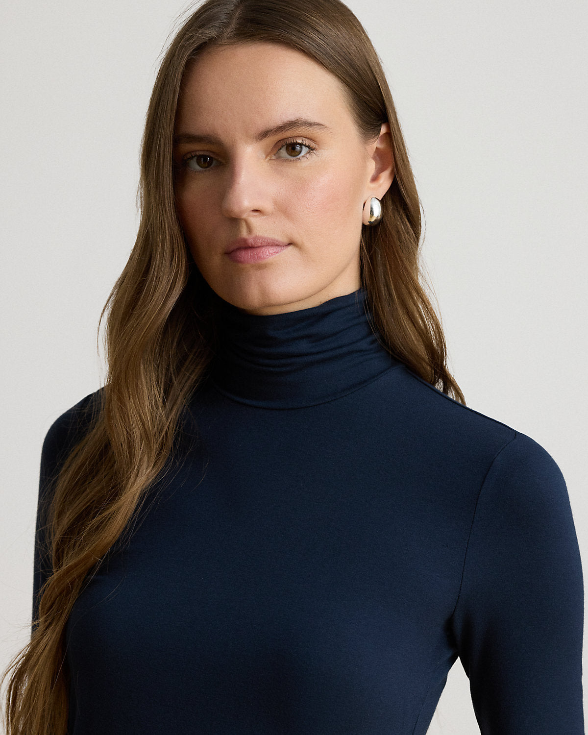 Stretch Jersey Turtleneck