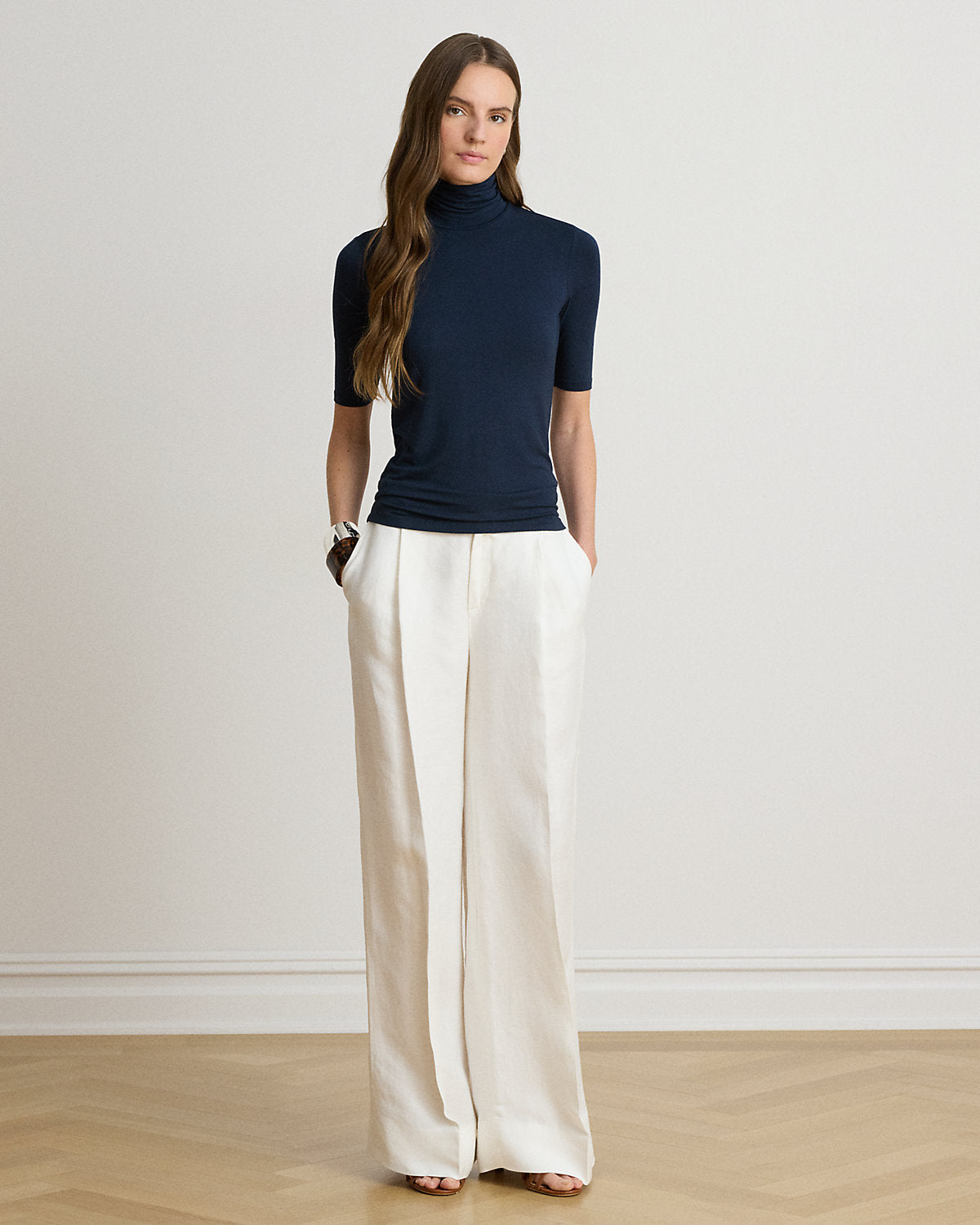 Stretch Jersey Turtleneck