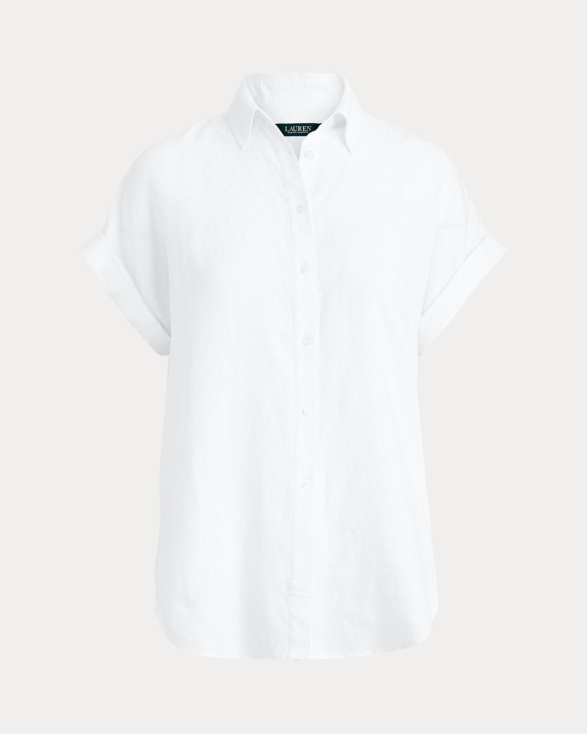 Relaxed Fit Linen Short-Sleeve Shirt