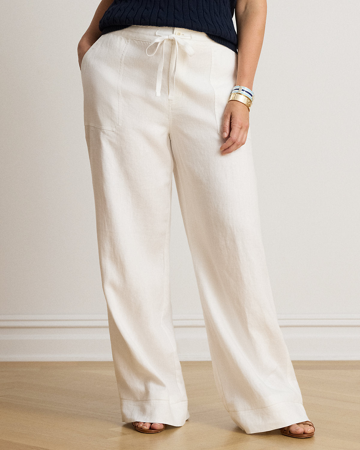 Linen Wide-Leg Pant