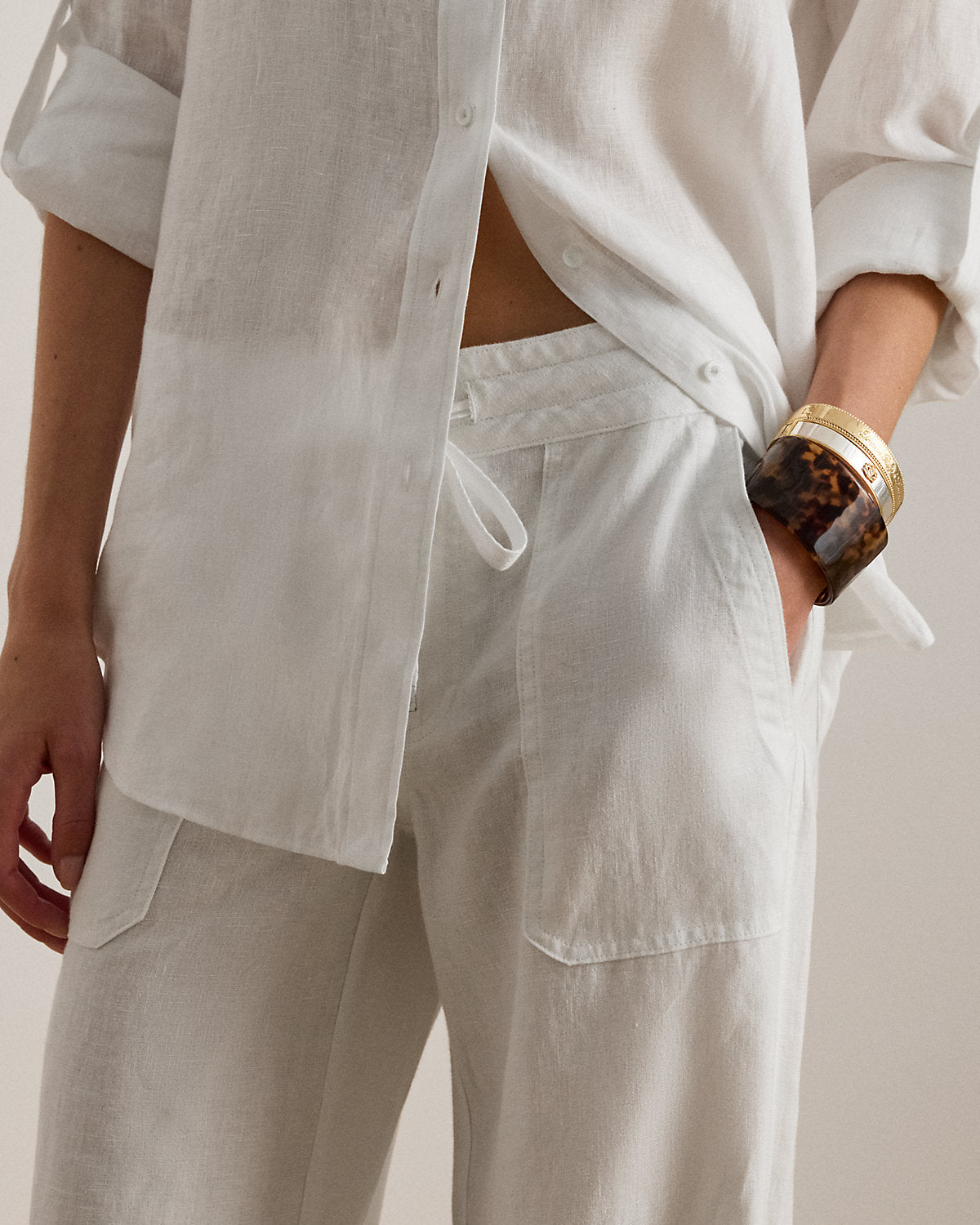 Linen Wide-Leg Pant