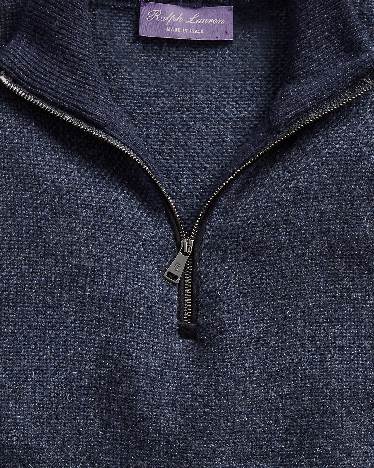 Cashmere Birdseye Quarter-Zip Sweater
