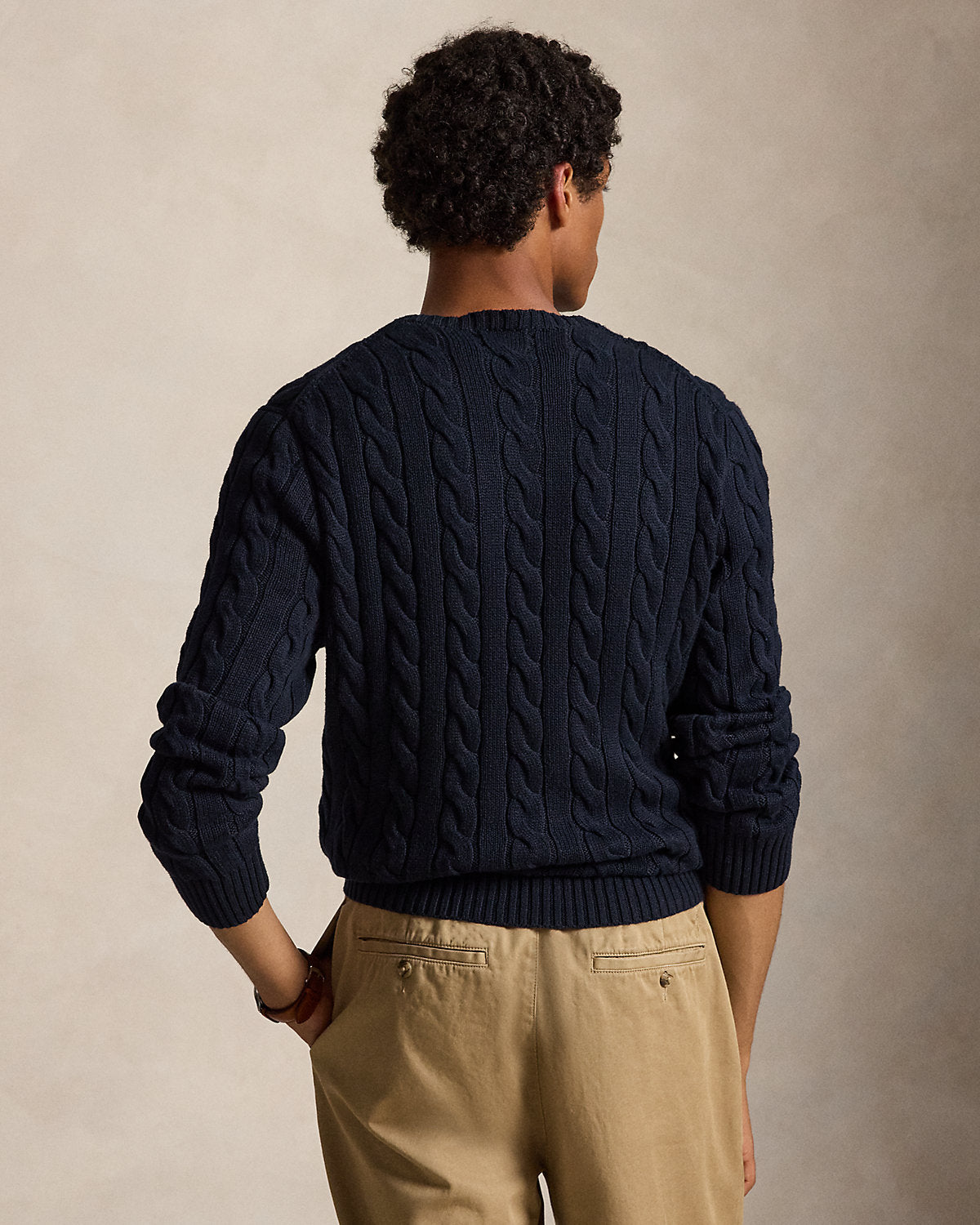 Cable-Knit Cotton Sweater
