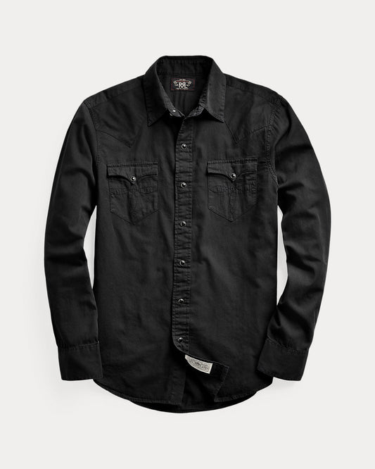 Slim Fit Twill Western Shirt
