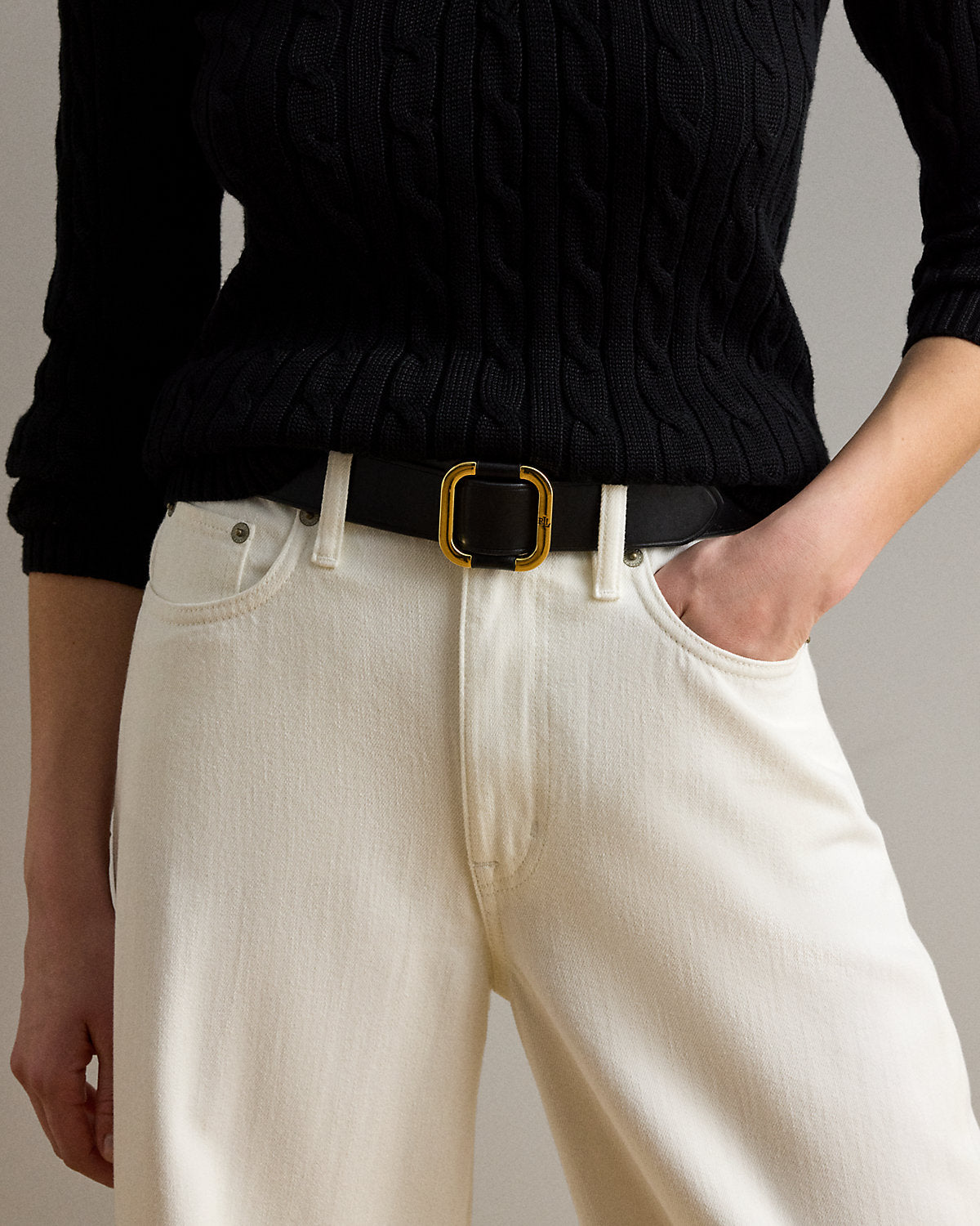 Leather Slide Buckle Belt