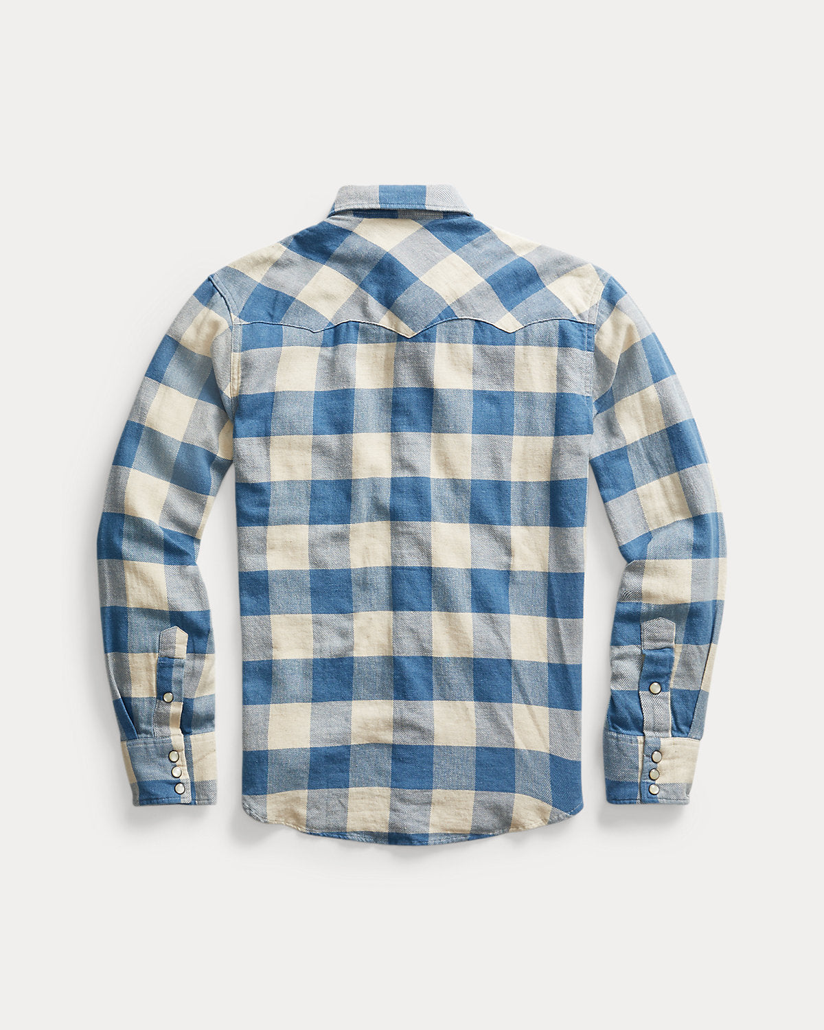 Slim Fit Indigo Plaid Western Shirt