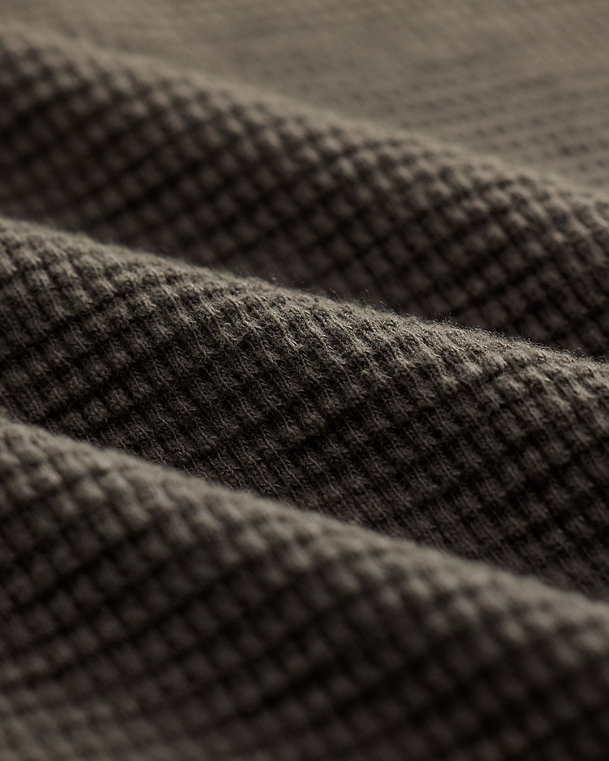 Waffle-Knit Short-Sleeve Henley Shirt