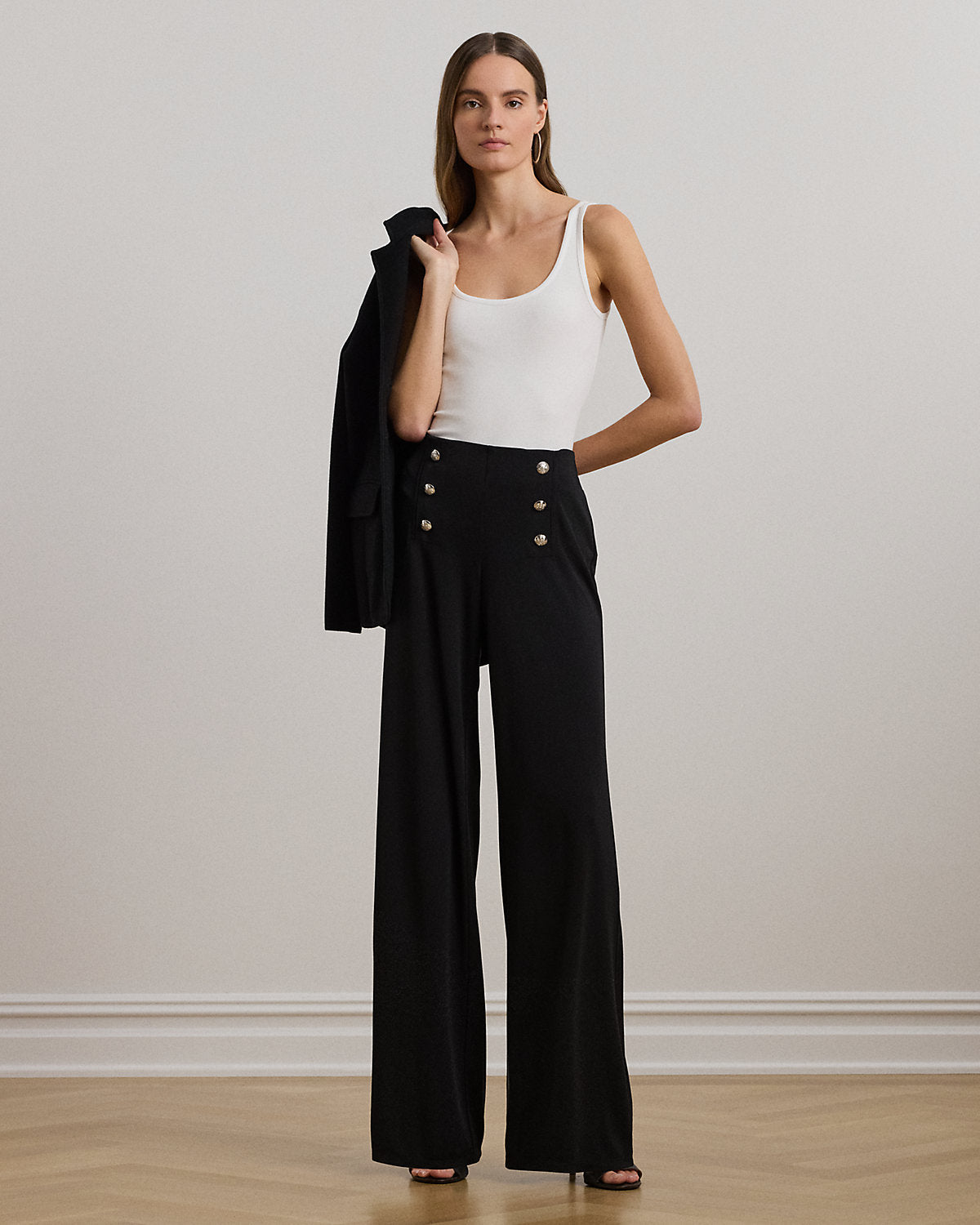 Stretch Jersey Wide-Leg Pant