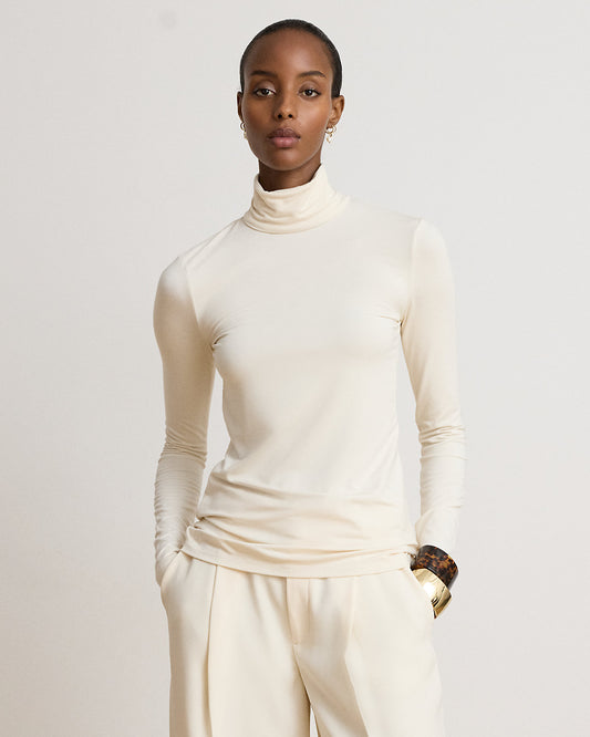 Stretch Jersey Turtleneck