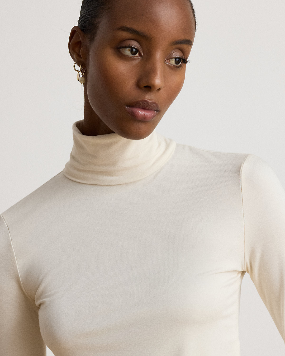 Stretch Jersey Turtleneck