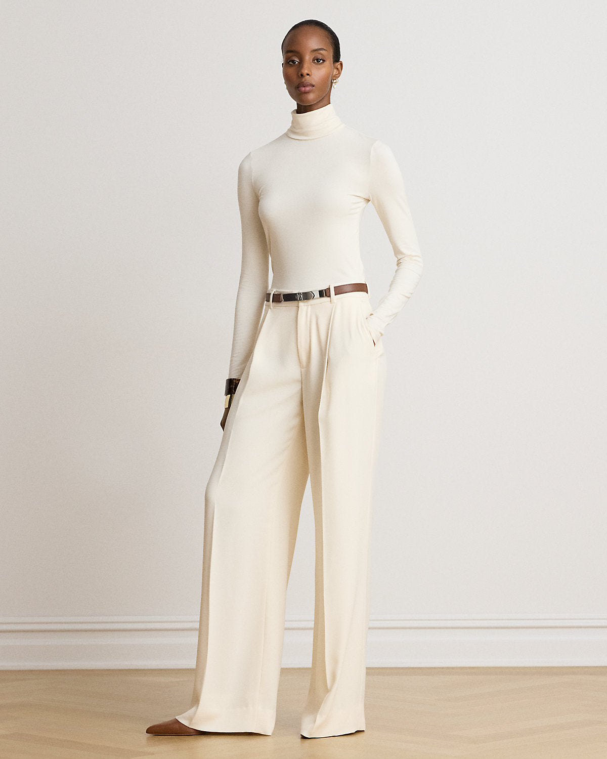 Stretch Jersey Turtleneck