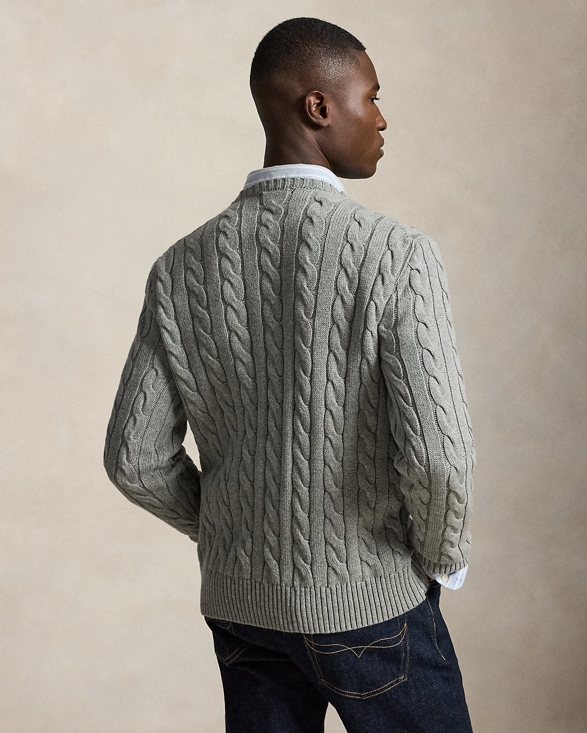Cable-Knit Cotton Sweater
