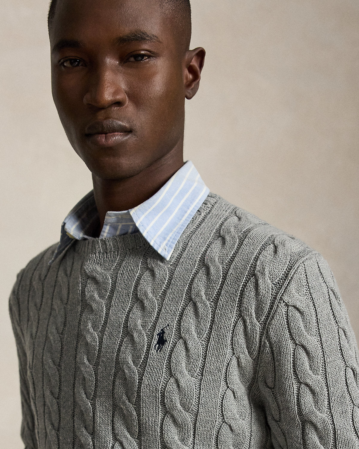 Cable-Knit Cotton Sweater