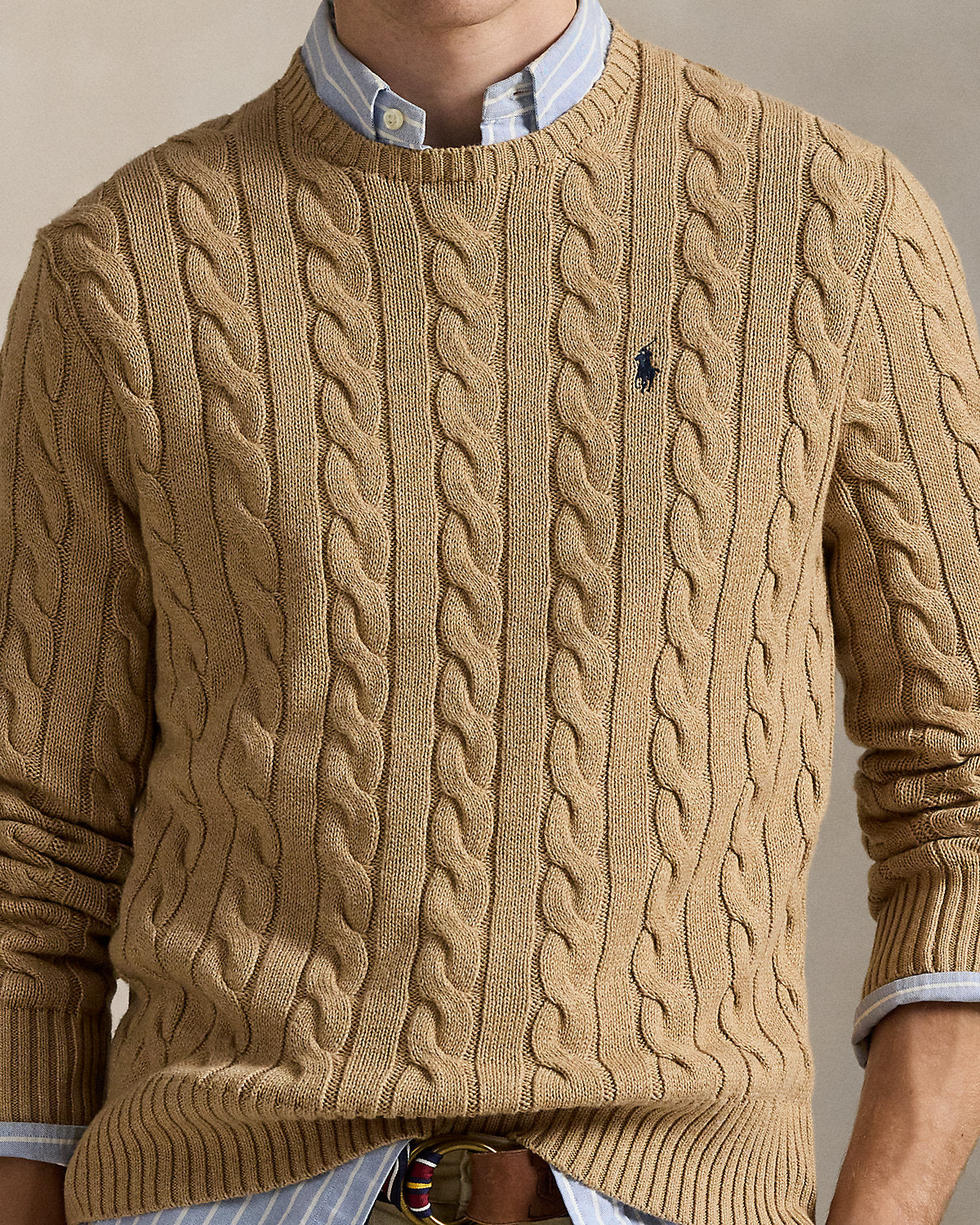 Cable-Knit Cotton Sweater