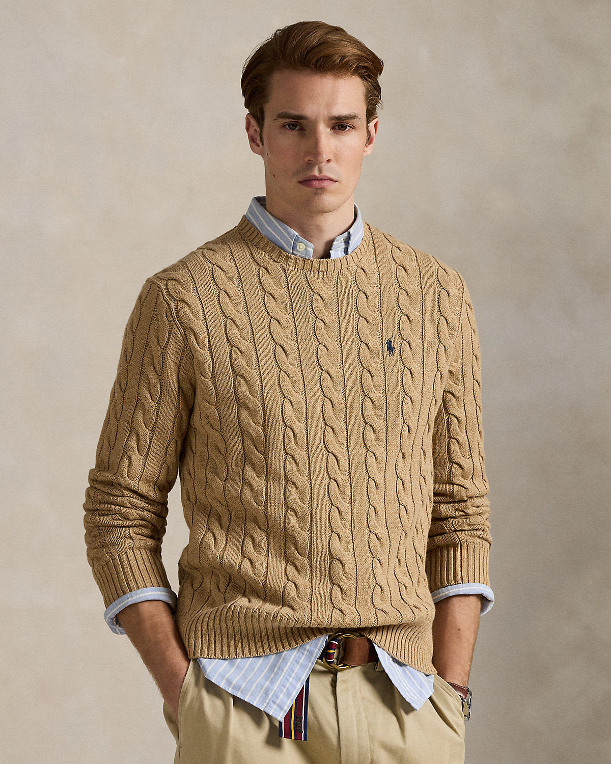 Cable-Knit Cotton Sweater