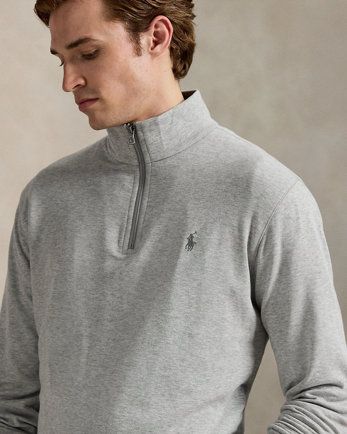 Luxury Jersey Quarter-Zip Pullover